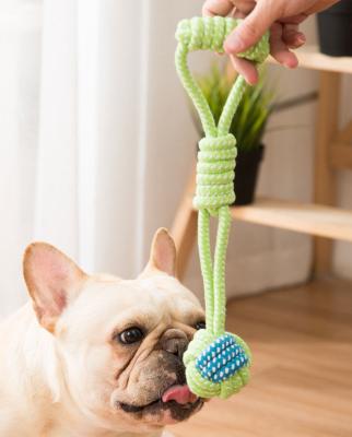 China Hand Pull Pet Rope Ball Stocked Toys Dog Teething Clean Chew Props Cotton Rope Dog Toys for sale