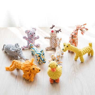 China Stocked Fashion Pet Rope Handwork Toys Dog Chew Pet Rope Animal Toy For Pet for sale