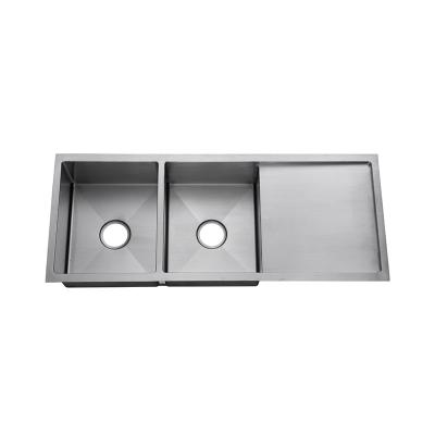 China Without Faucet Handmade Stainless Steel Sink Farmhouse Kitchen Sink Handmade Kitchen Sink for sale