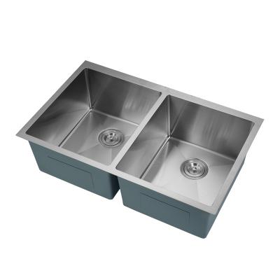 China Hot Selling 304 Stainless Steel Handmade Kitchen Sink Double Faucet Without Bowl Kitchen Sink for sale