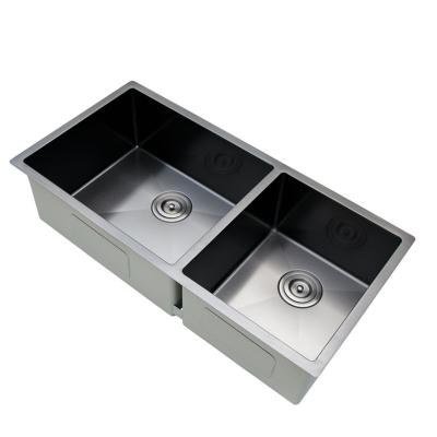 China Hot Selling 304 Stainless Steel Handmade Kitchen Sink Double Faucet Without Bowl Kitchen Sink for sale