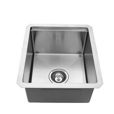 China Without Faucet Factory Direct Handmade Single Bowl Kitchen Sink 304 Stainless Steel Sink Under Mount Sink for sale