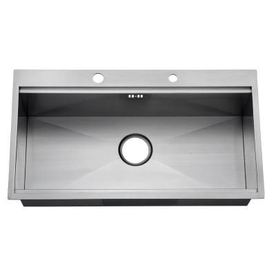 China Without Faucet Competitive Price Single Bowl Flat Side Mount Stainless Steel Handmade Top Kitchen Sink for sale