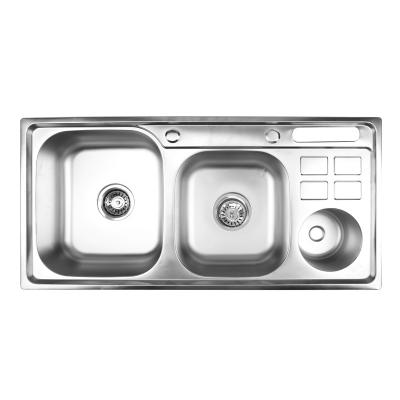 China Without faucet factory price topmount stainless steel multifunctional kitchen sink for sale