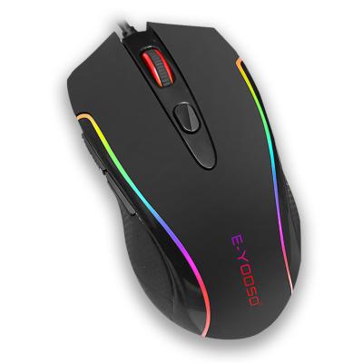 China High Quality Gaming E-yooso X7 Mouse PC USB Wired Mouse Gaming Mouse LOGO for sale