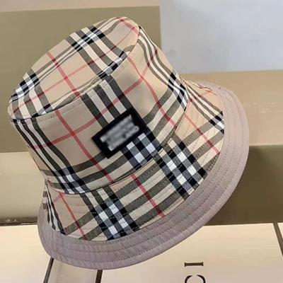 China Barred 2021 New All-match Classic Lattice Fisherman Hat Sun Hat Ladies Street Fashion Accessories for sale