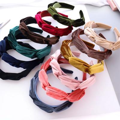 China Fabric Flannel More Cross-designed Hair Accessories Headbands Ladies Headbands for sale