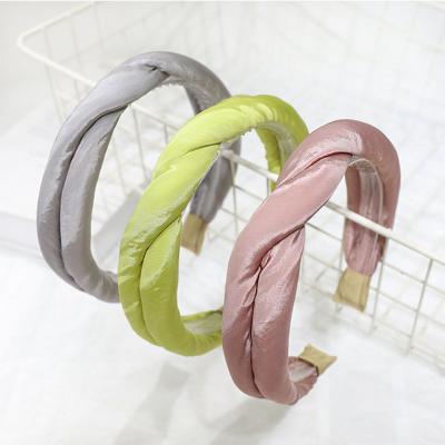 China All-match Trendy Solid Color Twist Braid Fashion Cloth News Women's Hair Accessories for sale