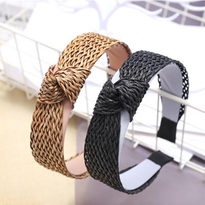 China Fashionable High Level European and American Style Retro Band Hair Wide Brim Mesh Headband for sale