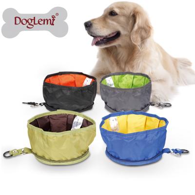 China Durable Outdoor Portable Travel Dog Bowl Waterproof Collapsible Dog Bowl for sale