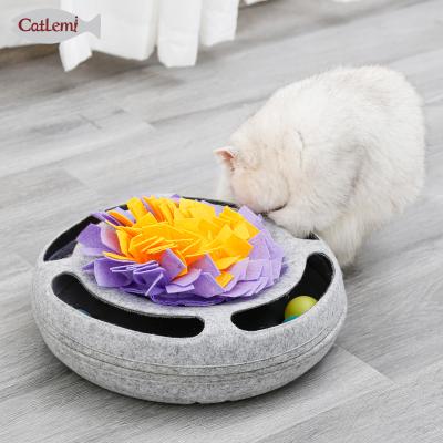 China Movable Interactive Circle Path Game Cat Balls Cat Toys , IQ Training Cat Puzzle Toys for sale