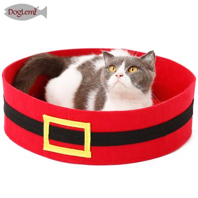 China Sustainable Halloween Pet Supplies Bat Cat Bed Christmas Santa Pant Puppy Cat House Cave for sale