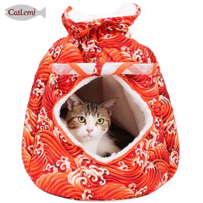 China High Quality Multifunctional Viable Pet Cat Tunnel Bed Cat Carrier Bed Soft Design for sale