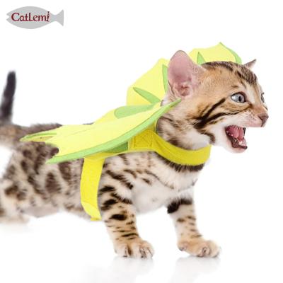 China Cheap Eco Friendly Sustainable Cat Clothes Pet Cosplay Costumes,Dinosaur Wing Design Dog Costume For Halloween for sale