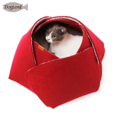 China DogLemi Viable Rose Design Cat Bed DIY Cat Pet Indoor Resting House Multifunctional with Cushion for sale