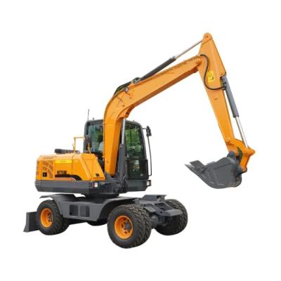 China Construction material stores four wheel drive mini excavator 7 ton wheel hydraulic excavator for sale