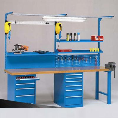 China Building Material Shops AMC Profile Industrial Electric Aluminum Power Work Bench for sale