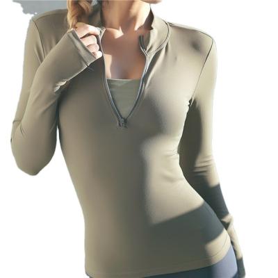 China Antibacterial Retail Long Sleeve Yoga Shirts Sports Top Fitness Yoga Tops Gym Top Sports Wear For Women Lift Up Running Full Sleeve Clothes for sale