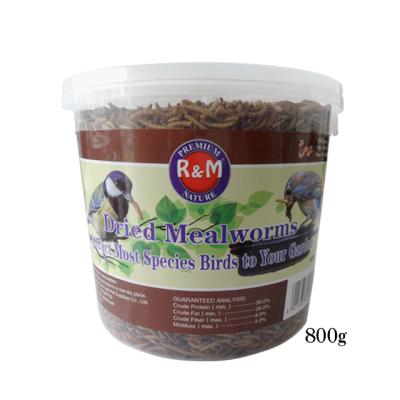 China High Nutrition Poultry Chicken Bird Feed Dried Mealworm 800g for sale