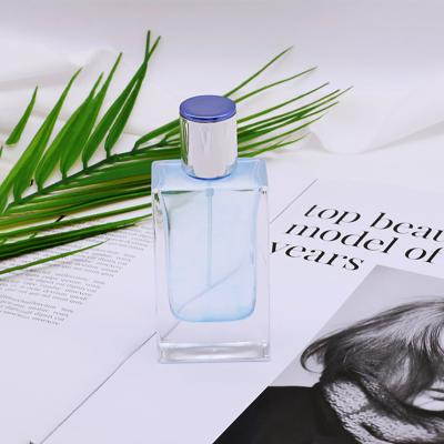 China Wholesale Designer Low Moq Nice Spray 50ml Perfume Bottle Empty Rectangular Clear Glass Perfume Bottle Eco-friendly for sale