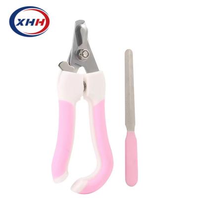 China Viable Two-in-one Pet Nail Clippers Set Stainless Steel Pet Nail Scissors Pet Nail Clippers and Trimmers for sale