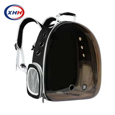 China Breathable Fast Delivery Transparent Pet Carrier Cat Backpack Large Capacity Expandable Bag for sale