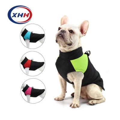 China Sustainable Waterproof Dog Vest Cotton Coat With Breast Strap For Dog Autumn And Winter Skiing Traction Rope Clothes for sale