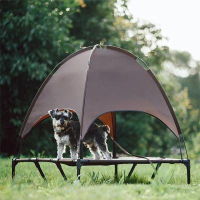 China Travel Pet Tent Sink Durable Indoor Outdoor Waterproof Raised Breathable High Dog Bed With Canopy Shade for sale