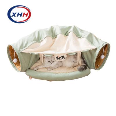 China Factory direct sales cat tunnel toy foldable cat walkway detachable chinchilla floor chinchilla pet bed for sale