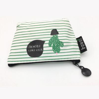 China Eco Friendly Recyclable With Logo Custom Cotton Canvas Zipper Pouch Bag for sale