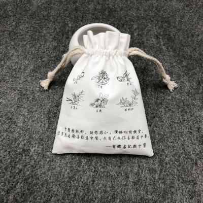 China Mini Organic White Canvas Bag made to order recyclable with drawstring for sale