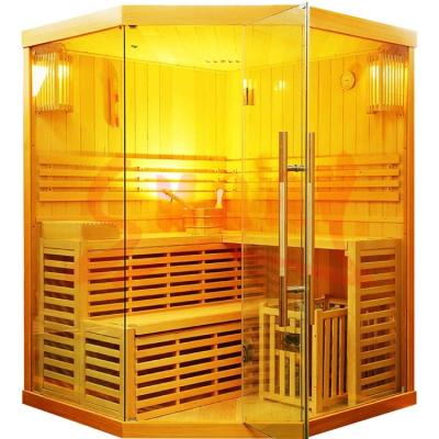 China Computer control panel traditional sauna room, saturated steam sauna room khan room for sale