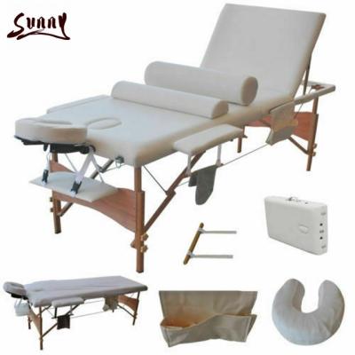 China Feet.folding Wooden Massage Whiteboard Set Portable Massage Tables Kit Wooden Leg Massage Bed for sale