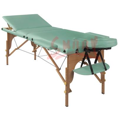 China Compact Massage Table 3 Section Massage Table Bed In Beauty Filling Couch Portable Lightweight for sale