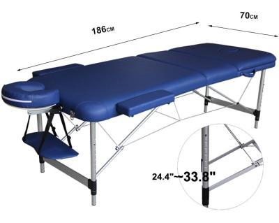 China Folding Massage Table Aluminum Massage Table , 3 Massage Movable Bed For Spa Beauty for sale