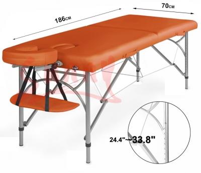 China Folding Massage Table Aluminum Massage Table , 2 Massage Movable Bed For Spa Beauty for sale