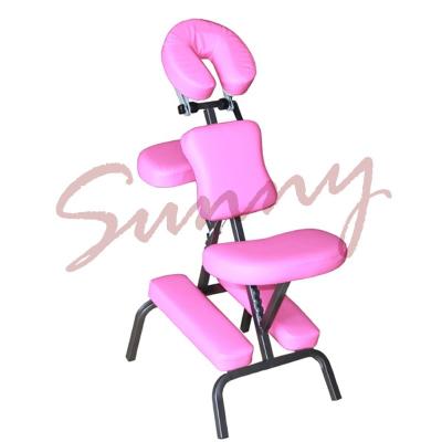 China Body Rose Massage Chair Mini Foldable Massage Stools Cheap Portable Folding Metal Frame 5cm Foam for sale