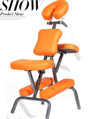 China Orange Portable Spa Body Massage Chair Tattoo Free Carry Case for sale