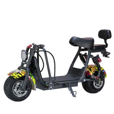 China Fat tire of unisex motor 48V800W brushless electric citycoco, haley scooter for sale