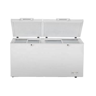 China Commercial Household 520L Double Door Solid Chest Freezer for sale