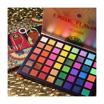 China Waterproof European and American 48 color matte eye shadow palette exotic color stage eye makeup tray for sale