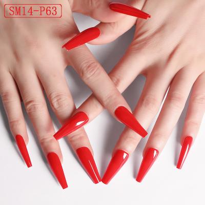 China Various Color Wholesale False French Long Nails Free Sample Custom Press On Nails For Women for sale