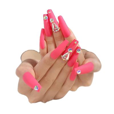 China French In Stock Nails Set Short Coffin Shape Ballerina Adhesive Nail Remover Acrylic Short Online Buying for sale