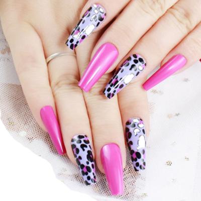 China French in Shape Line Ballerina Action Coffin Nails Adhesive Fake Nail Glue French Designer for sale