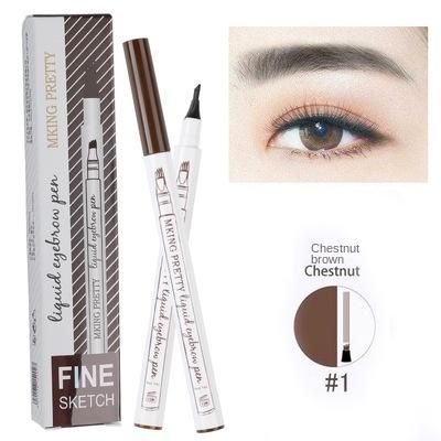 China Long Fork EYE RLT Eyebrow Tip Pencil Four Heads Waterproof Natural Eyebrow Tattoo Pen Fine Sketch Liquid Long Lasting Eyebrow Enhancers for sale