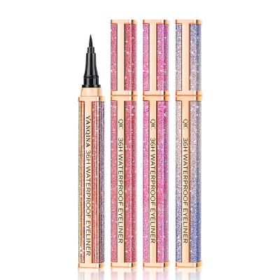 China Luminous starry eyeliner pen, waterproof, sweat-proof and quick-drying waterproof net celebrity makeup beginners 36H color eyeliner pen for sale