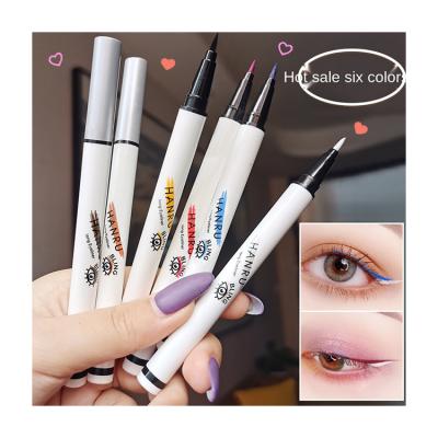 China Waterproof Net Red Very Fine White Liquid Eyeliner Color Non-smudge Novice Beginner Women's Makeup for sale