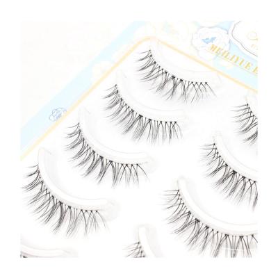 China Makeup Meiliyue 007 Daily Application Edged False Eyelashes 5-Pair Natural Eyelashes Cross Upper Lashes for sale