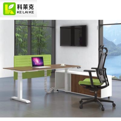 China Firmly Lifting Adjustable 3 Stage Metal Column Mechanical Height Desk / Table for sale