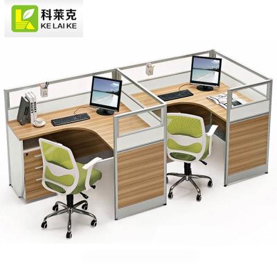 China Regular OEM Customized Green Material Office Desk 2 Person Workstation Open Modular Staff Desks for sale